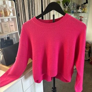 Vibrant Pink Crew Neck Sweater